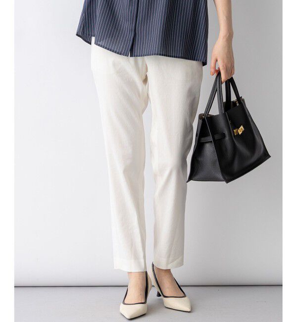 23区「【CanCam掲載】リネンレーヨンストレッチ テーパード パンツ」|その他|オフ系