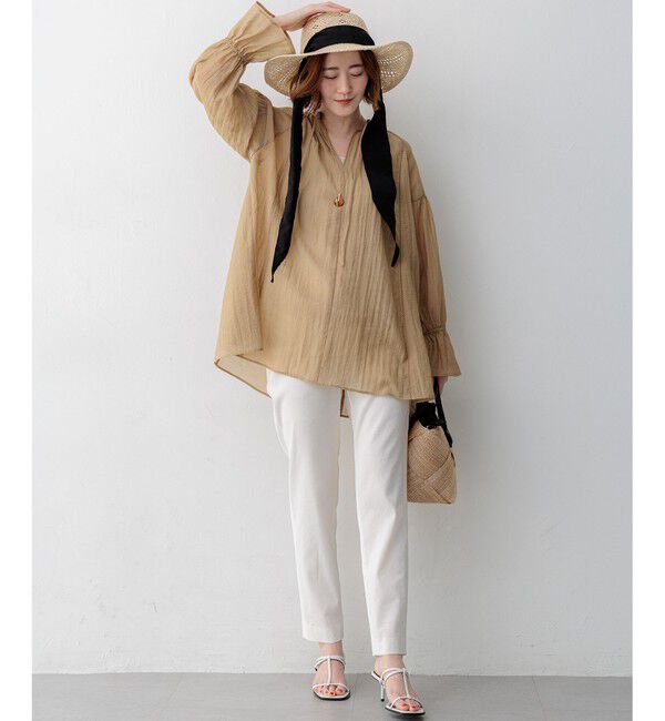 23区「【CanCam掲載】リネンレーヨンストレッチ テーパード パンツ」|その他|