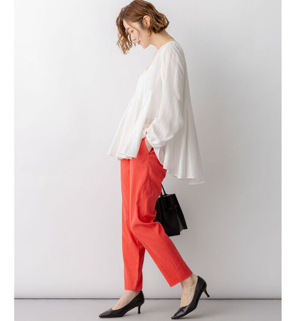 23区「【CanCam掲載】リネンレーヨンストレッチ テーパード パンツ」|その他|