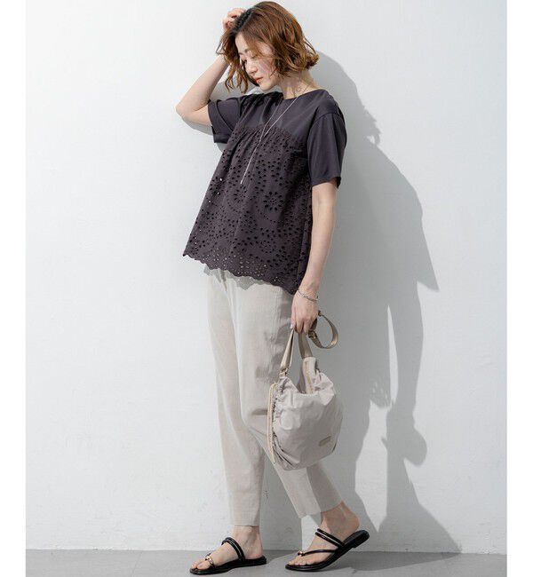 23区「【CanCam掲載】リネンレーヨンストレッチ テーパード パンツ」|その他|