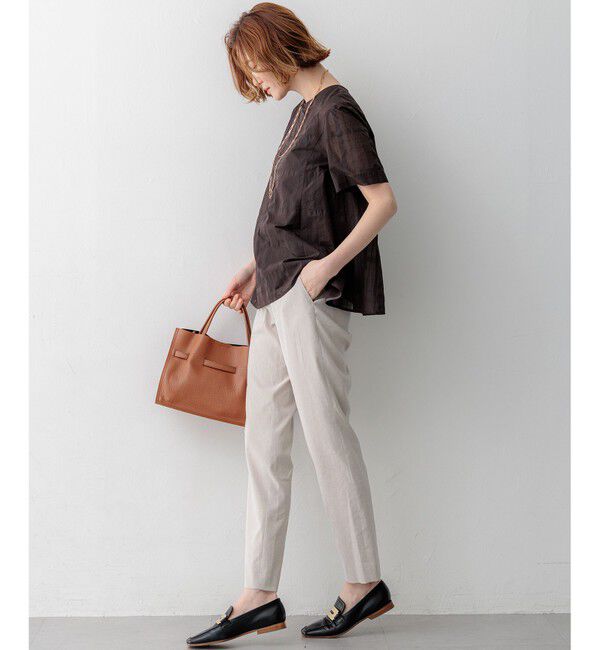 23区「【CanCam掲載】リネンレーヨンストレッチ テーパード パンツ」|その他|