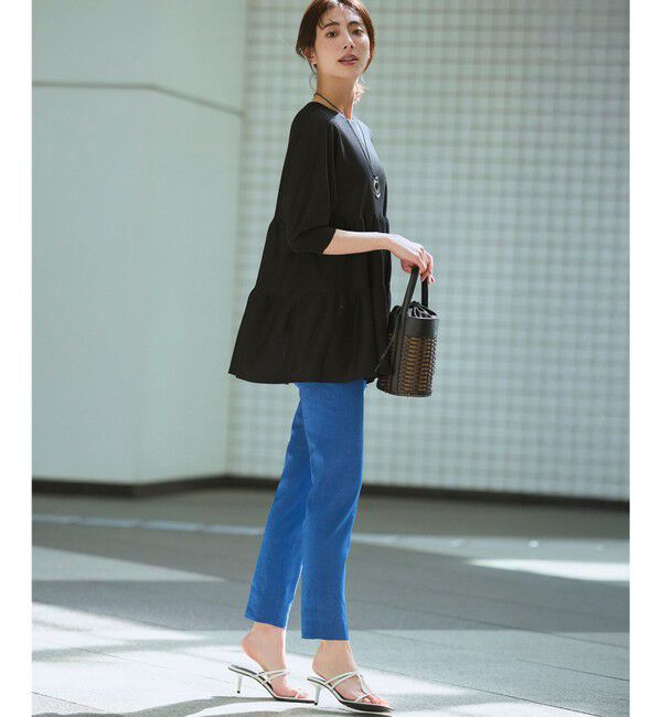 23区「【CanCam掲載】リネンレーヨンストレッチ テーパード パンツ」|その他|