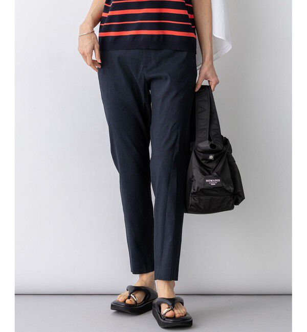 23区「【CanCam掲載】リネンレーヨンストレッチ テーパード パンツ」|その他|ネイビー系