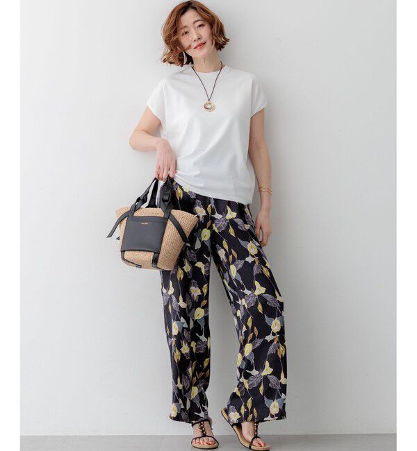 23区「レーヨンポリエステルストレッチ フレンチスリーブ ニット」|ニット・セーター|