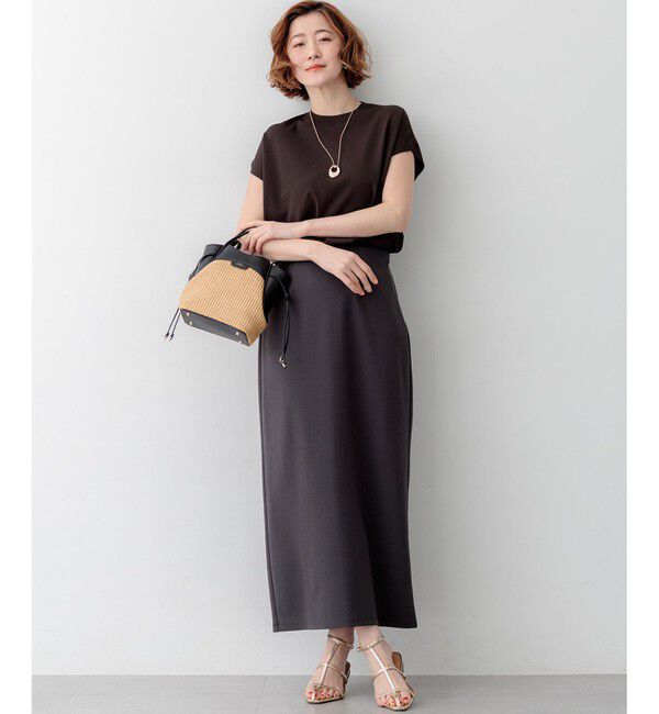 23区「レーヨンポリエステルストレッチ フレンチスリーブ ニット」|ニット・セーター|