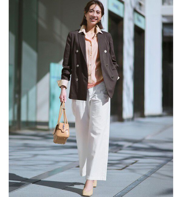 23区「【CanCam掲載】リネンレーヨンストレッチ ダブルジャケット」|その他|