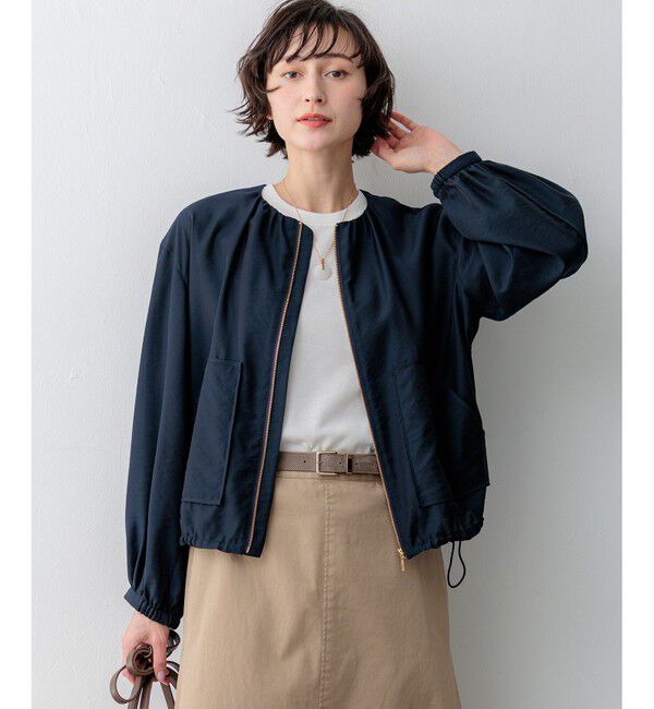 23区「シアータンブラー ダブルポケット ブルゾン」|その他|ネイビー系