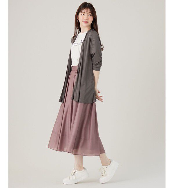 any SiS「【洗える】シアーチンツタック スカート」|スカート|