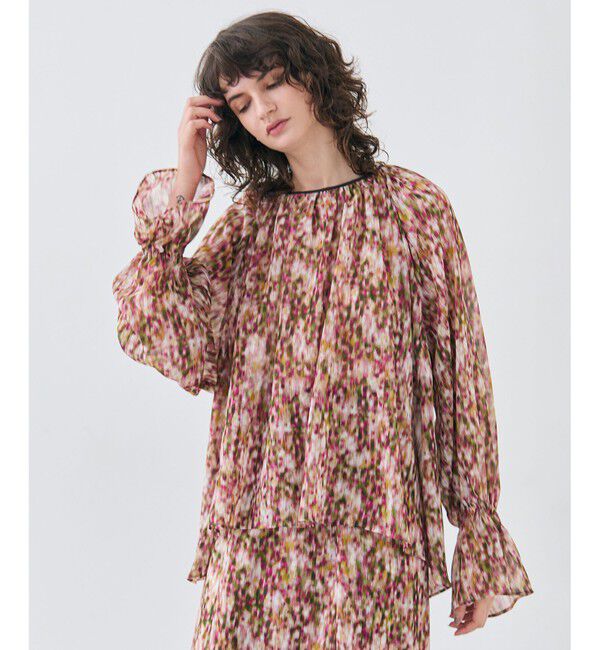BEIGE,「【洗える】BORONIA / フラワーシフォンブラウス」|シャツ・ブラウス|Pink Print