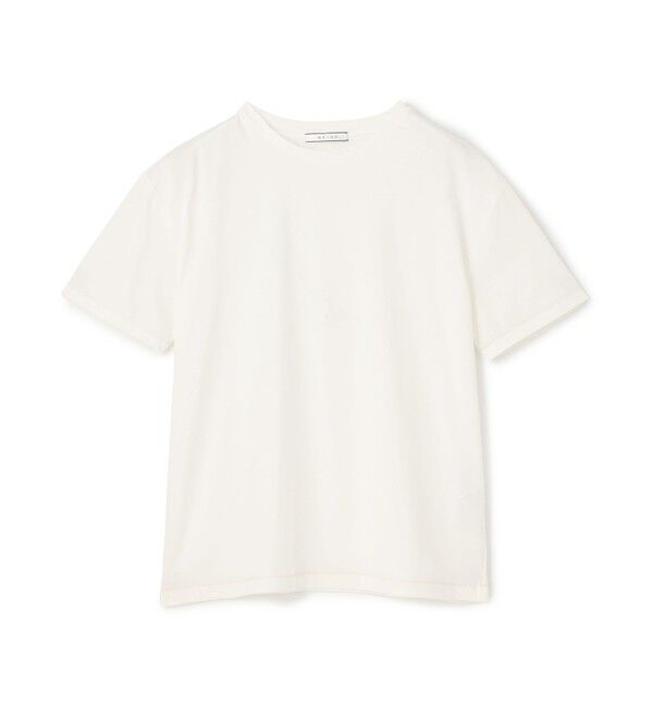 BEIGE,「【洗える】VERONICA / カラーステッチ半袖クルーネックＴシャツ」|Tシャツ・カットソー|