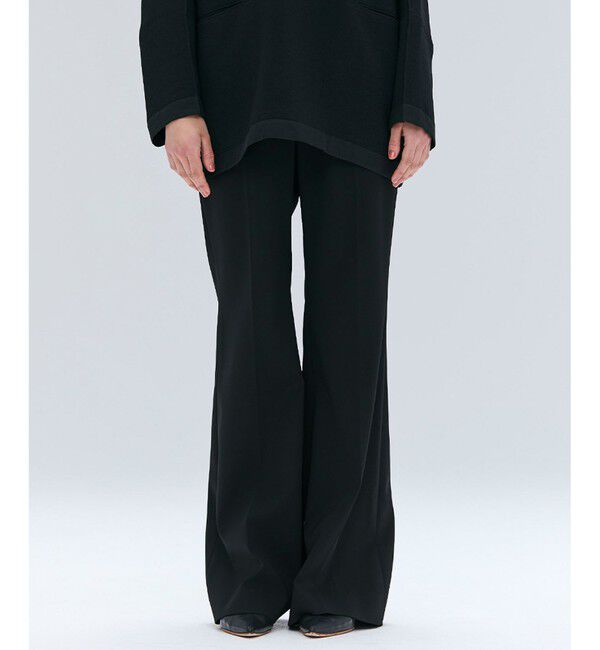 BEIGE,「【洗える・Precious掲載】DELANO / ハイストレッチフレアパンツ」|その他|Black