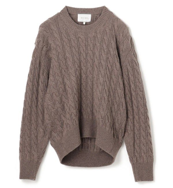 BEIGE,「【洗える】SEDONA / ウールカシミヤケーブルニット」|ニット・セーター|