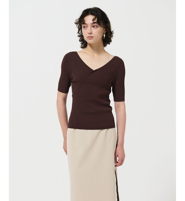 Diagram「リブカシュクールニットトップ」|その他|ブラウン