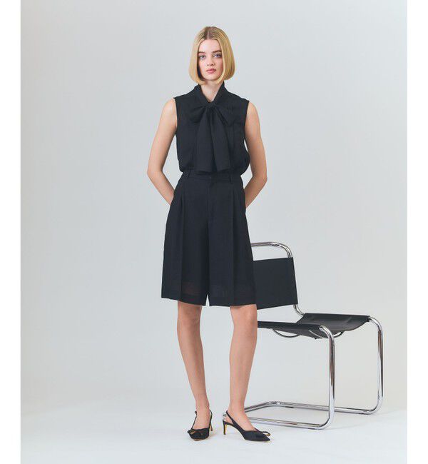 Grace Class「リネンライクシアーパンツ」|その他|ブラック