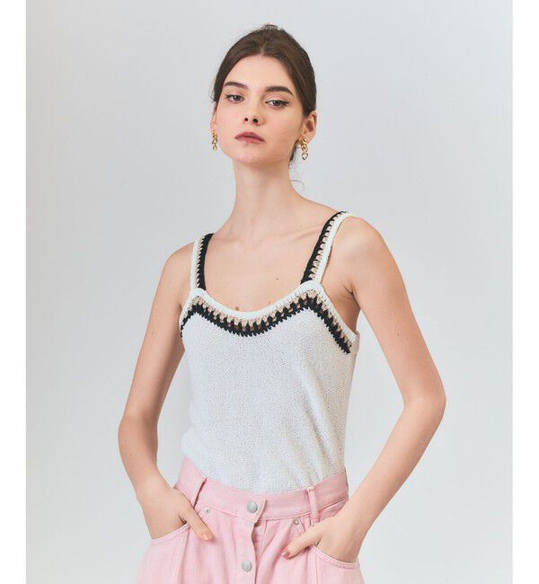 Grace Class「ツイーディーニットキャミ」|その他|ホワイト