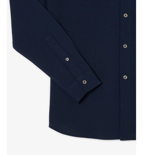 LACOSTE「スリムフィット オーガニックコットン鹿の子地長袖シャツ」|シャツ・ブラウス|