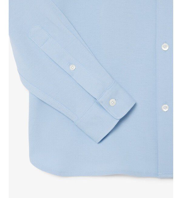 LACOSTE「スリムフィット オーガニックコットン鹿の子地長袖シャツ」|シャツ・ブラウス|