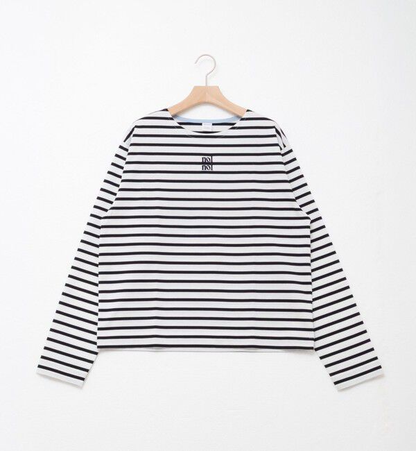 NOLLEY'S「nolnolウォッシャブルMVSシルケットボーダーT」|Tシャツ・カットソー|