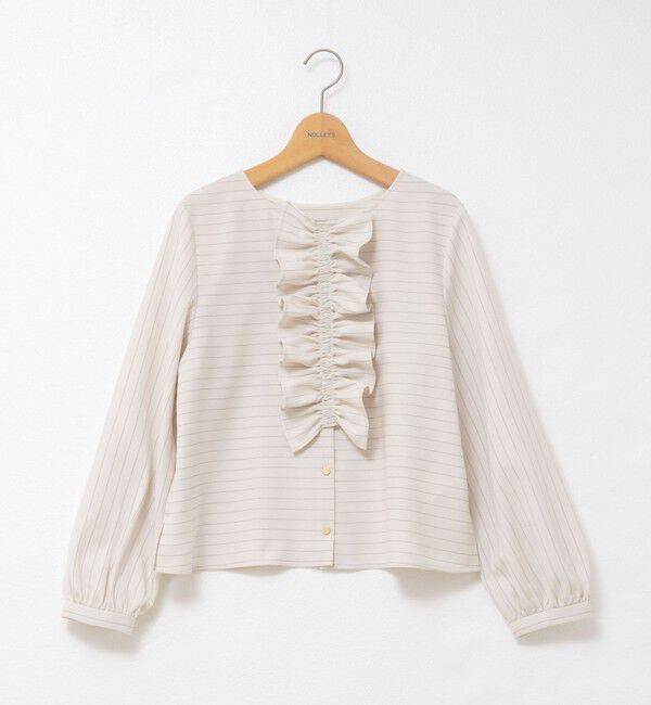 NOLLEY'S「《セットアップ対応》ウォッシャブルウール調2WAYフリルブラウス」|シャツ・ブラウス|