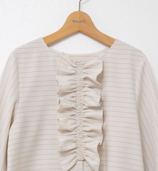 NOLLEY'S「《セットアップ対応》ウォッシャブルウール調2WAYフリルブラウス」|シャツ・ブラウス|