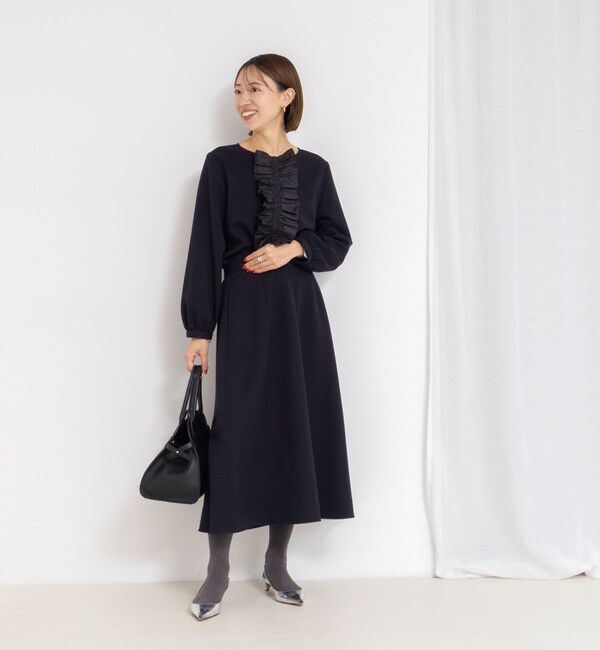 NOLLEY'S「《セットアップ対応》ウォッシャブルウール調2WAYフリルブラウス」|シャツ・ブラウス|