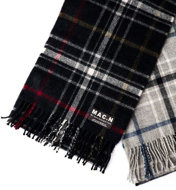 NOLLEY'S goodman「【MAC.N/マックエヌ】Lambswool Canisbay Scarf 25」|ストール|ネイビー系1
