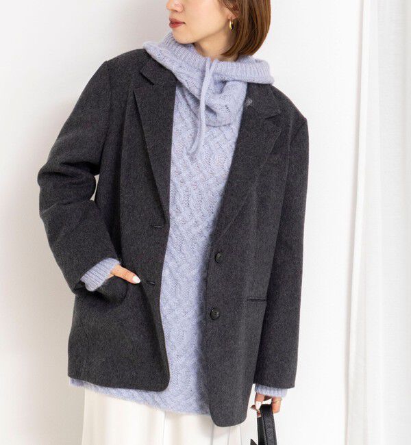 NOLLEY'S sophi「【WALANCE/ワランス】wool mohair cable boatneck top」|ニット・セーター|サックス