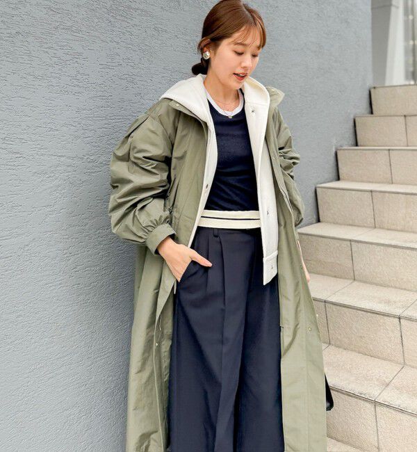 NOLLEY'S「【追加】ウォッシャブルエアボールフードブルゾン」|ブルゾン・スタジャン|