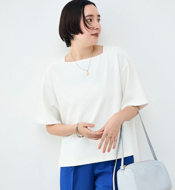 NOLLEY'S「《セットアップ対応》ウォッシャブルイージーツイルTブラウス」|シャツ・ブラウス|