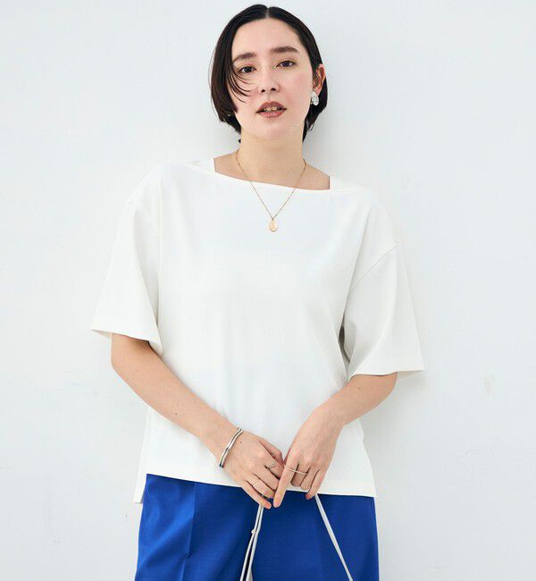 NOLLEY'S「《セットアップ対応》ウォッシャブルイージーツイルTブラウス」|シャツ・ブラウス|