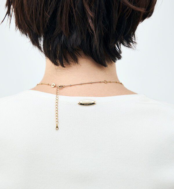 NOLLEY'S sophi「《手洗い可能》トライアングルカラー総針5分袖プルオーバー」|ニット・セーター|