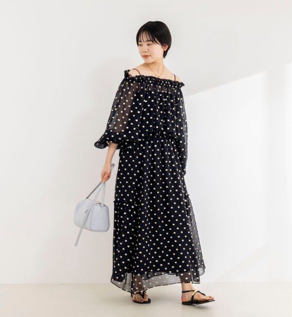 NOLLEY'S sophi「《セットアップ対応》ラメカットジャガードオフショルブラウス」|シャツ・ブラウス|