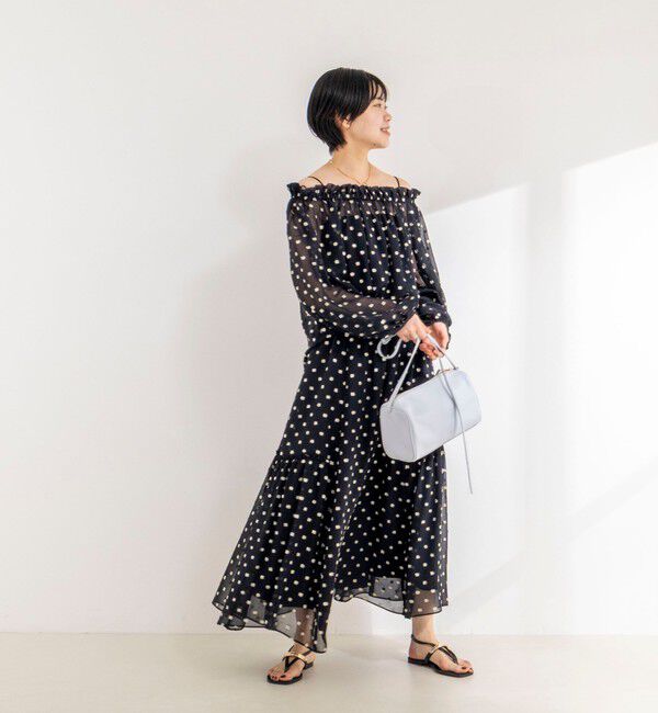 NOLLEY'S sophi「《セットアップ対応》ラメカットジャガードオフショルブラウス」|シャツ・ブラウス|