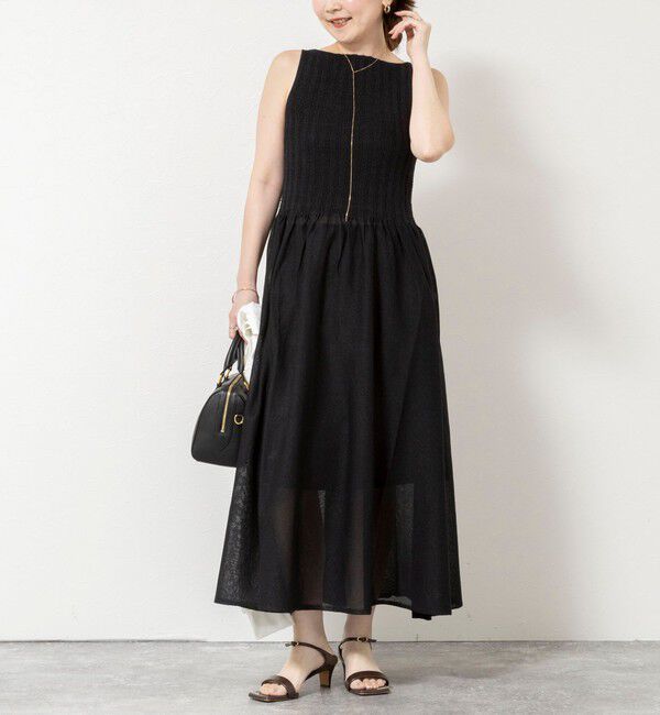 NOLLEY'S sophi「【WALANCE/ワランス】paper rib knit dress」|ワンピース|ブラック