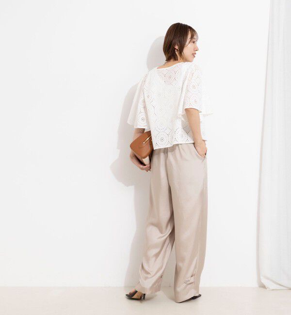 NOLLEY'S「【一部店舗＆WEB限定カラー】ウォッシャブル高機能サテン裾タブ付きパンツ」|その他|