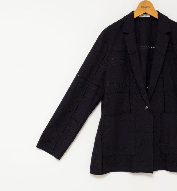 NOLLEY'S「ウォッシャブルレースジャケット」|テーラードジャケット|