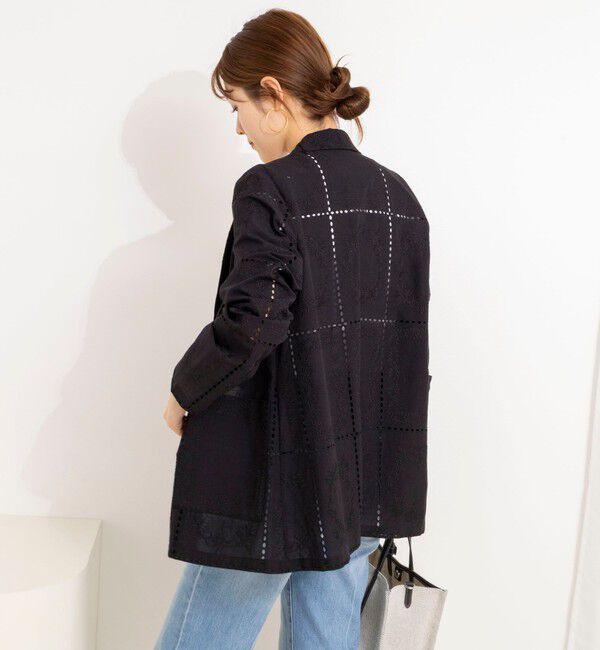 NOLLEY'S「ウォッシャブルレースジャケット」|テーラードジャケット|