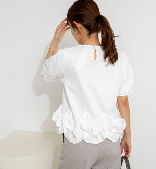 NOLLEY'S「ウォッシャブル裾フリルカットプルオーバー」|Tシャツ・カットソー|