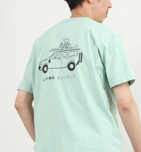 NOLLEY'S goodman「別注 SLOWLY WAGON バックプリントTシャツ 26SS」|Tシャツ・カットソー|ミントグリーン