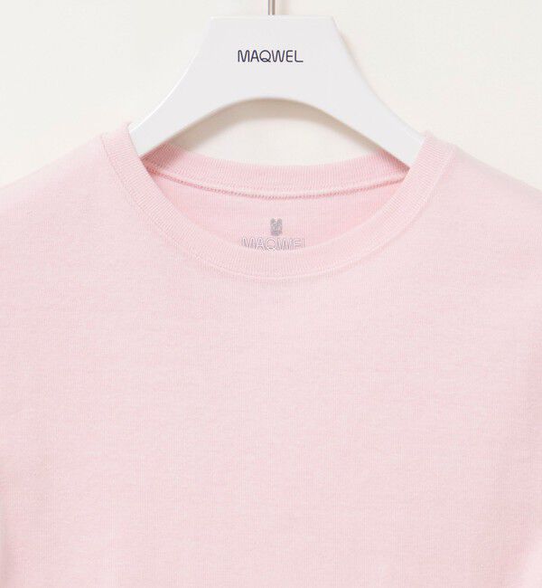 MAQWEL「【MAQWEL/マクウェル】ウォッシャブルCOTTON RIB 半袖Tシャツ」|Tシャツ・カットソー|