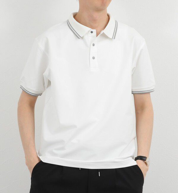 NOLLEY'S goodman「【TAION/タイオン】NON DOWN BASIC JERSEY HARF SLEEVE POLO 26SS」|ポロシャツ|オフホワイト