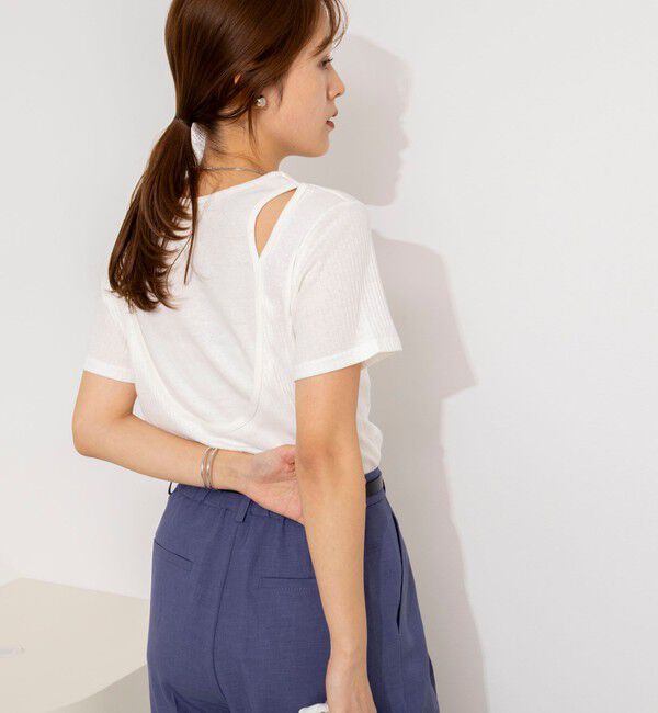 NOLLEY'S「ウォッシャブルバックデザインリブＴシャツ」|Tシャツ・カットソー|