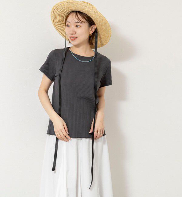 NOLLEY'S「ウォッシャブルバックデザインリブＴシャツ」|Tシャツ・カットソー|