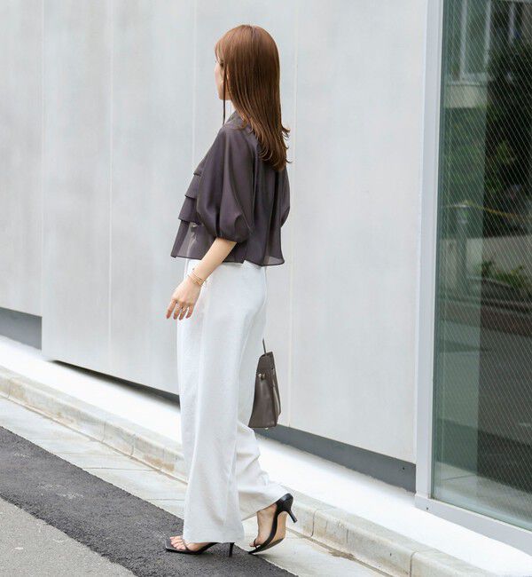 NOLLEY'S「ウォッシャブルラップ風ワイドパンツ」|その他|