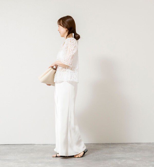 NOLLEY'S sophi「ウォッシャブルワッシャーオーガンジーカットジャガードブラウス」|シャツ・ブラウス|
