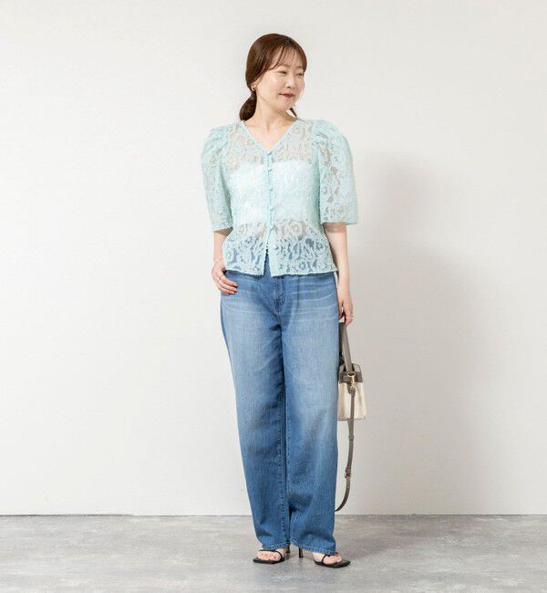 NOLLEY'S sophi「ウォッシャブルワッシャーオーガンジーカットジャガードブラウス」|シャツ・ブラウス|