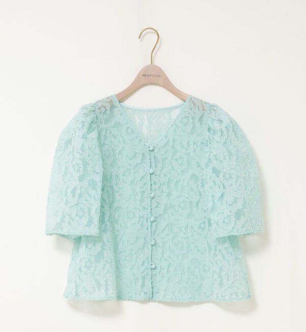 NOLLEY'S sophi「ウォッシャブルワッシャーオーガンジーカットジャガードブラウス」|シャツ・ブラウス|