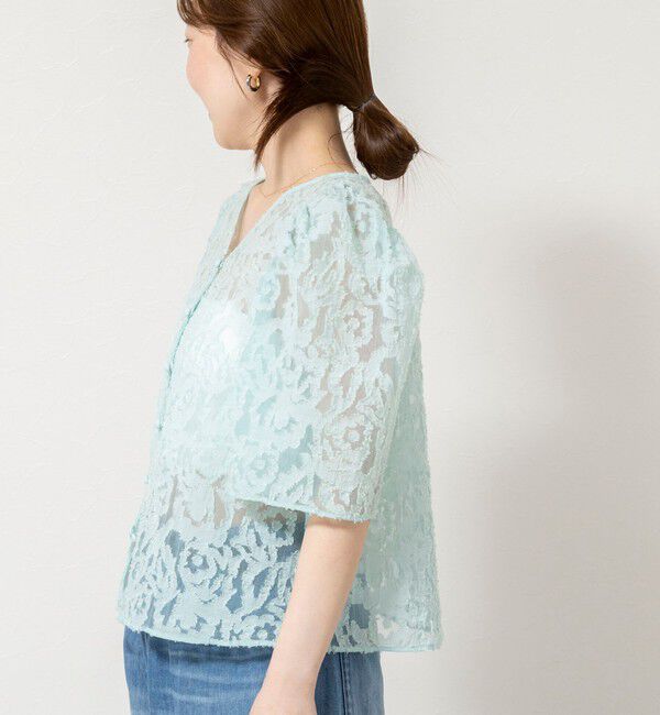 NOLLEY'S sophi「ウォッシャブルワッシャーオーガンジーカットジャガードブラウス」|シャツ・ブラウス|