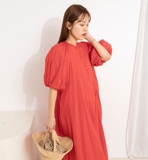 NOLLEY'S「ウォッシャブルハンドスモックバルーン袖ワンピース」|ワンピース|