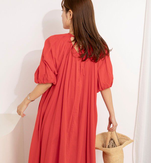 NOLLEY'S「ウォッシャブルハンドスモックバルーン袖ワンピース」|ワンピース|